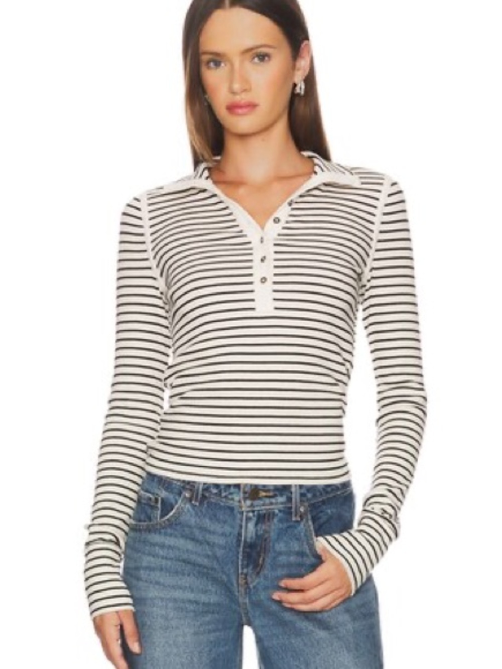 Free People • We The Free Lake Henley Stripe In Tea Combo